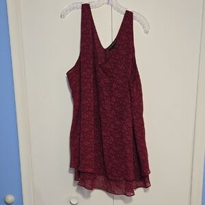 ❤️ Lane‎ Bryant Floral Plum Tank Top